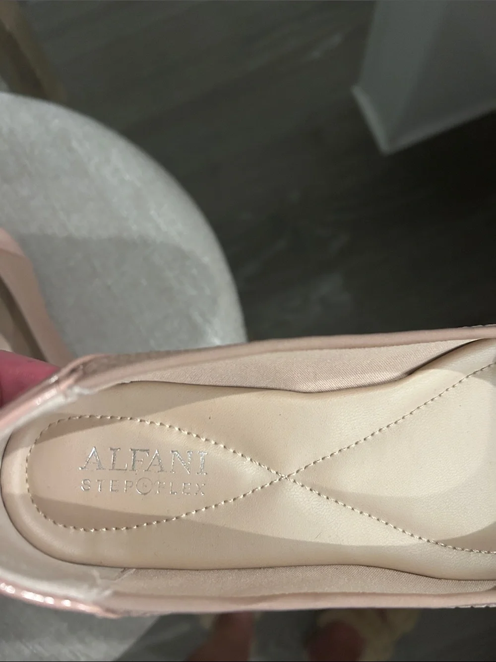 Alfani Blush Pink Patent Cap-Toe Ballet Flats